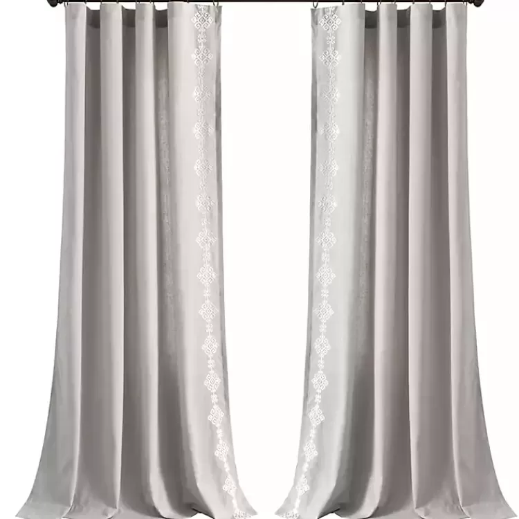 Geometric Border Curtain Panel, 84 in.>Kirklands Home Fashion