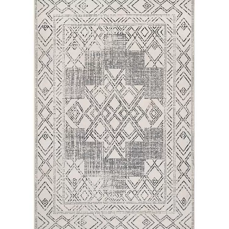Gray Geometric Medallion Washable Area Rug, 4x6>Kirklands Home Sale