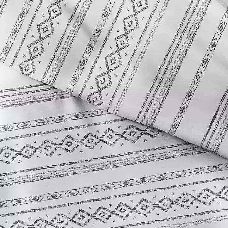 Gray Geometric 3-pc. King Duvet Cover Set>Kirklands Home Cheap