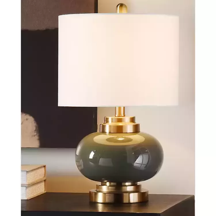 Gray Glass and Copper Metal Table Lamp>Kirklands Home Fashion