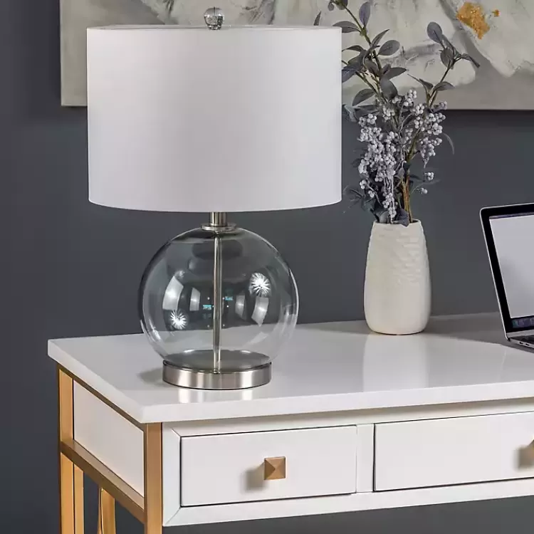 gray_glass_globe_table_lamp_2.webp Gray Glass Globe Table Lamp>Kirklands Home Hot