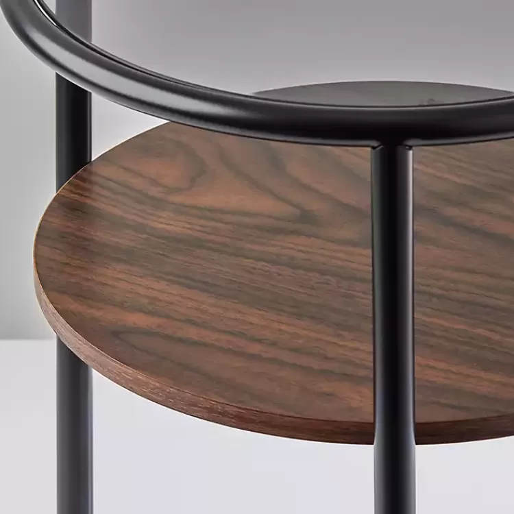 gray_glass_top_accent_table_with_wood_shelf_3.webp Glass Top Accent Table with Wood Shelf>Kirklands Home Fashion