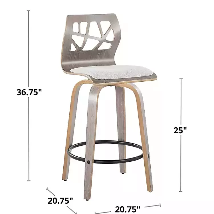 gray_golia_swivel_counter_stools_set_of__8.webp Golia Swivel Counter Stools, Set of 2>Kirklands Home Outlet
