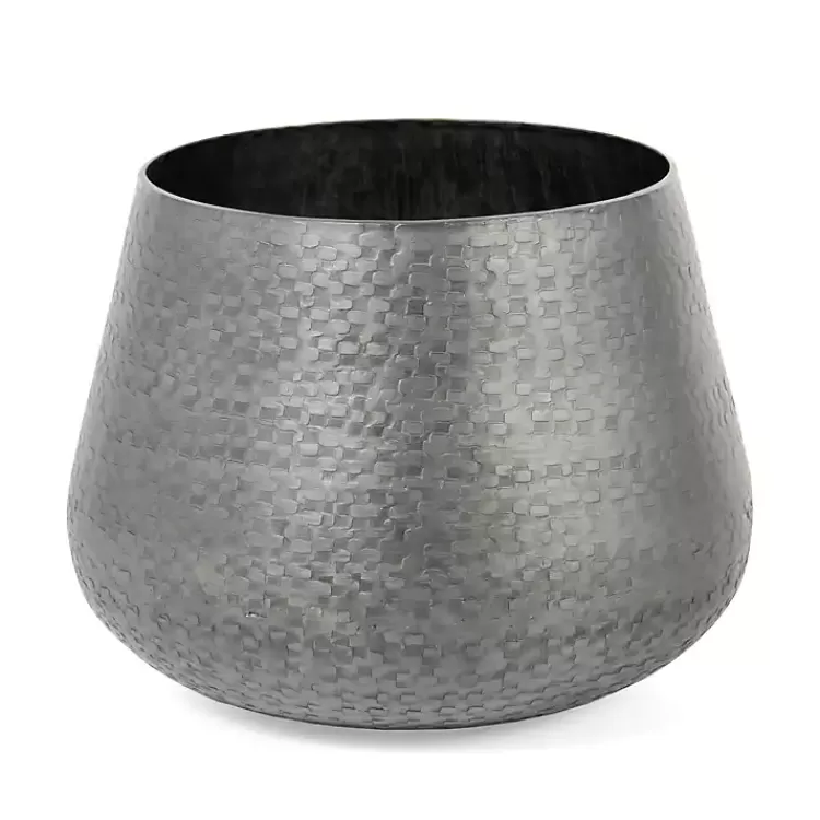 Gray Hammered Metal Retta Planter>Kirklands Home New