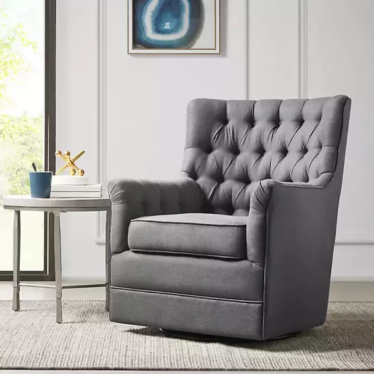 Hand-Tufted Swivel Glider Accent Chair>Kirklands Home Online