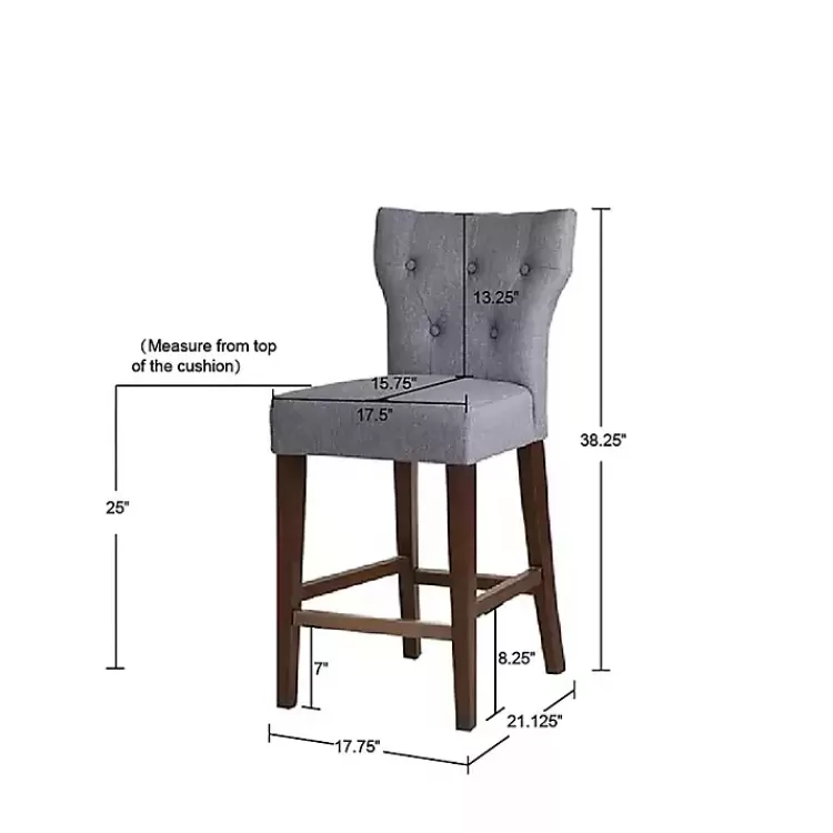 gray_harrison_tufted_counter_stool_5.webp Harrison Tufted Counter Stool>Kirklands Home Fashion