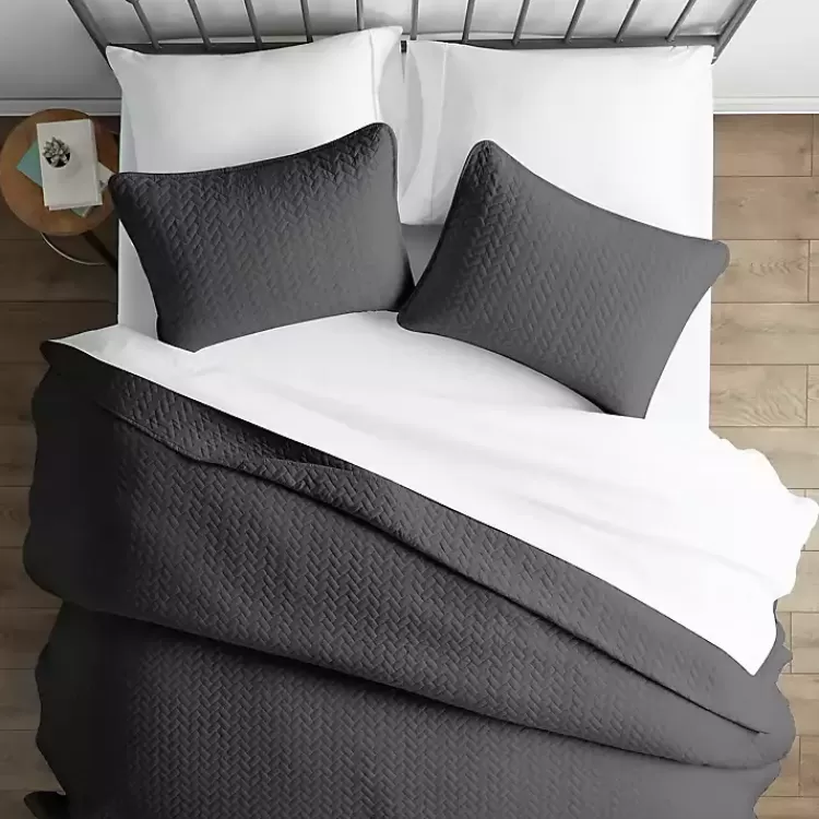 gray_herring_pc_queen_quilted_coverlet_set_2.webp Herring 3-pc. Queen Quilted Coverlet Set>Kirklands Home Store