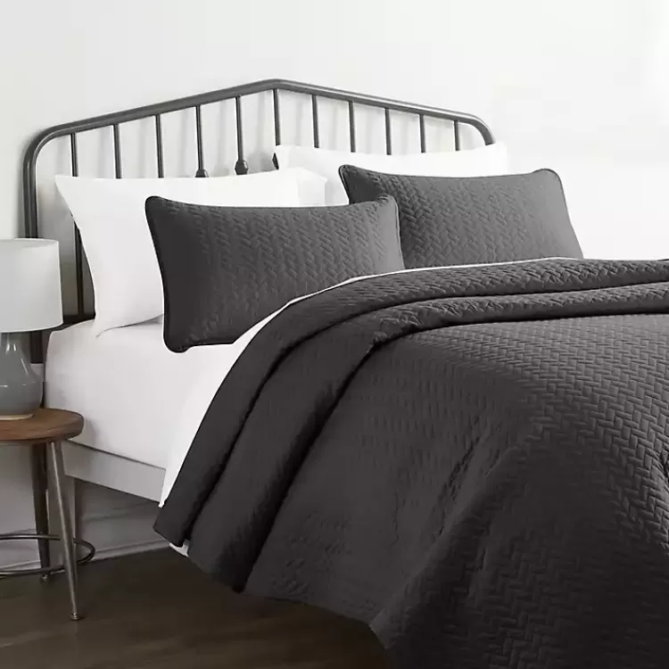 gray_herring_quilted_pc_king_coverlet_set_2.webp Herring Quilted 3-pc. King Coverlet Set>Kirklands Home New