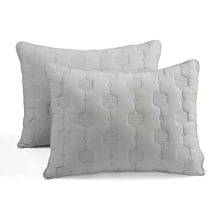 gray_hexagon_honeycomb_pc_cali_king_quilt_set_5.webp Hexagon Honeycomb 3-pc. Cali King Quilt Set>Kirklands Home Best
