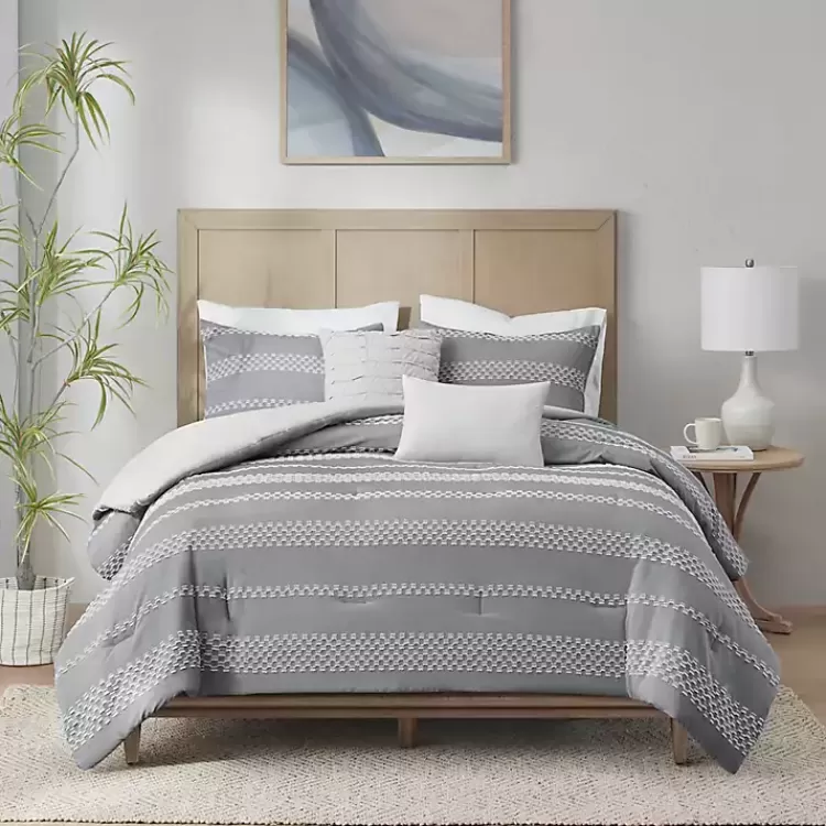 gray_jacquard_pc_california_king_comforter_set_2.webp Jacquard 5-pc. California King Comforter Set>Kirklands Home Flash Sale