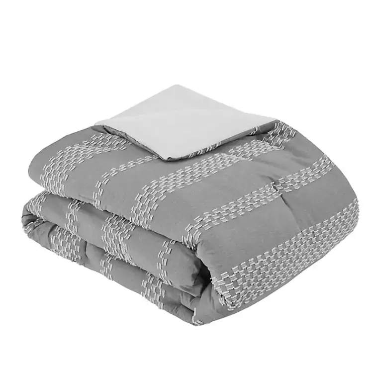 gray_jacquard_pc_fullqueen_comforter_set_4.webp Jacquard 5-pc. Full/Queen Comforter Set>Kirklands Home Best