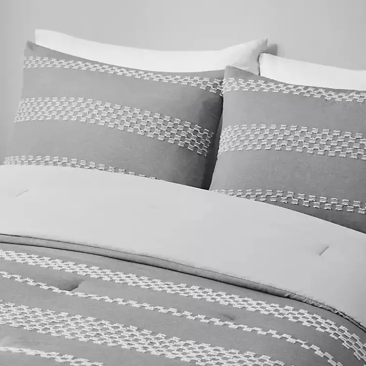 gray_jacquard_pc_fullqueen_comforter_set_7.webp Jacquard 5-pc. Full/Queen Comforter Set>Kirklands Home Best