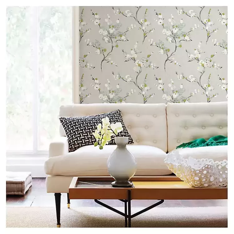 Gray Japanese Blossom Peel & Stick Wallpaper>Kirklands Home Cheap