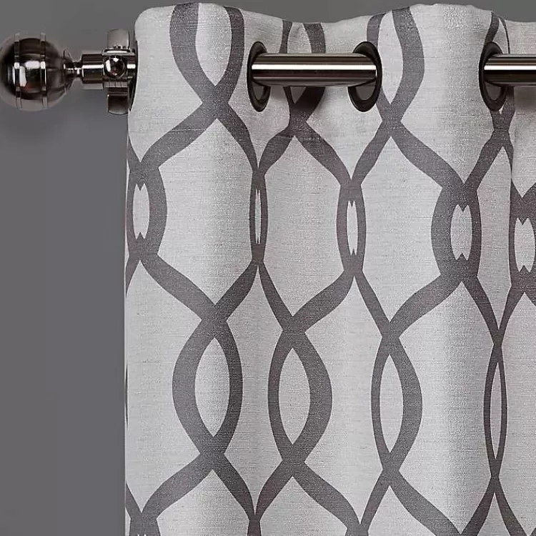 gray_kenzie_curtain_panel_set__in_2-1.webp Kenzie Curtain Panel Set, 108 in.>Kirklands Home Shop