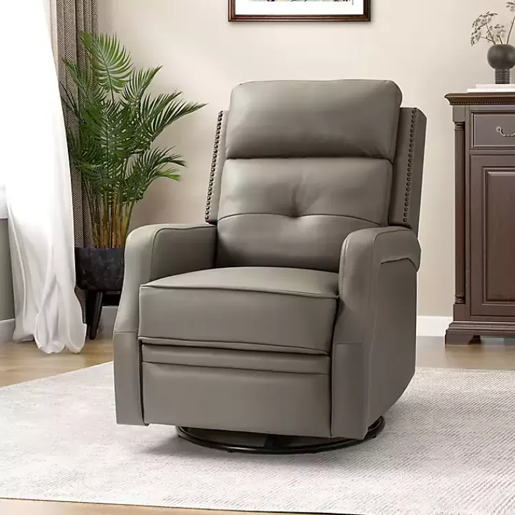 Leather Swivel Rocker Recliner>Kirklands Home Fashion