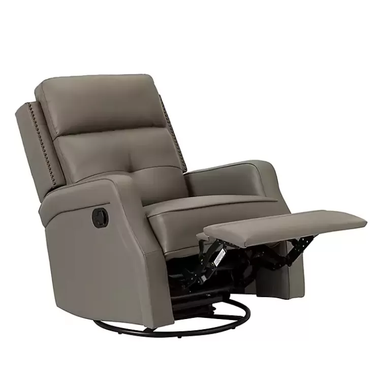 gray_leather_swivel_rocker_recliner_4.webp Leather Swivel Rocker Recliner>Kirklands Home Fashion