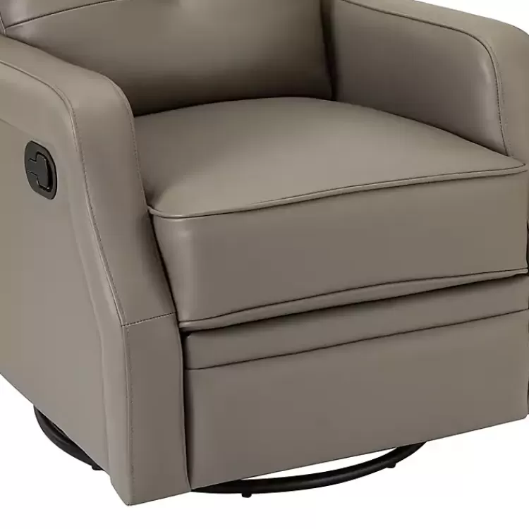 gray_leather_swivel_rocker_recliner_6.webp Leather Swivel Rocker Recliner>Kirklands Home Fashion