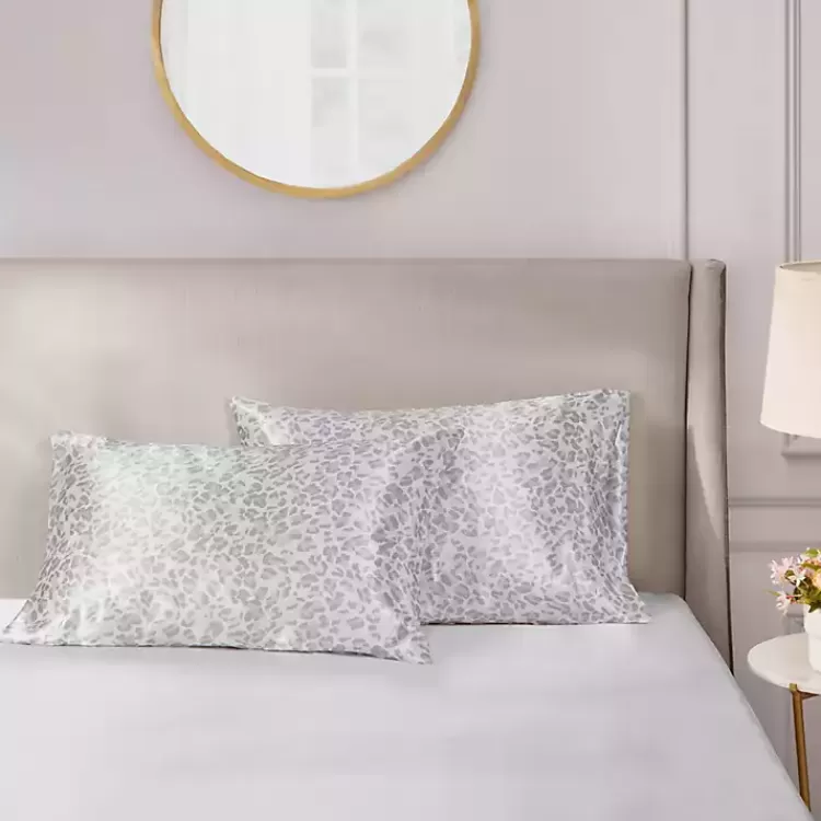gray_leopard_satin_king_pc_pillow_case_set_2.webp Gray Leopard Satin King 2-pc. Pillow Case Set>Kirklands Home Fashion