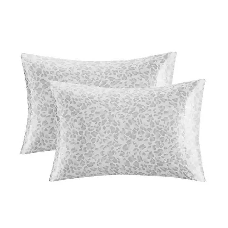 gray_leopard_satin_king_pc_pillow_case_set_3.webp Gray Leopard Satin King 2-pc. Pillow Case Set>Kirklands Home Fashion