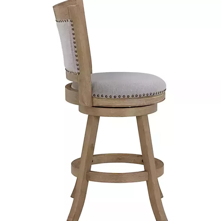 gray_linen_and_driftwood_swivel_counter_stool_2.webp Linen and Driftwood Swivel Counter Stool>Kirklands Home Clearance