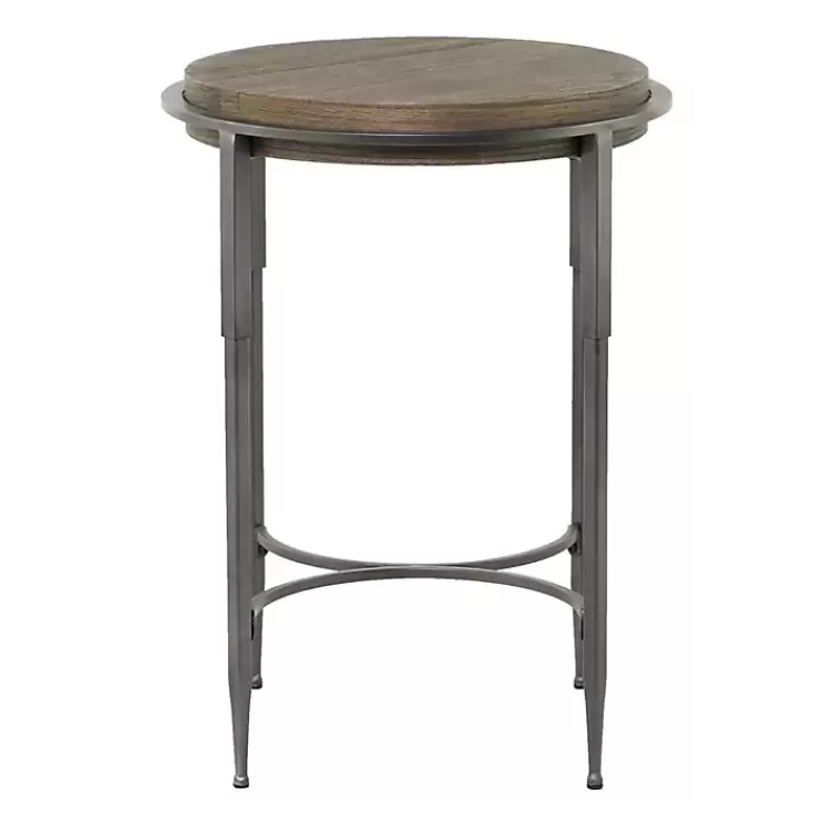 gray_metal__wood_round_accent_table_4.webp Metal & Wood Round Accent Table>Kirklands Home Shop
