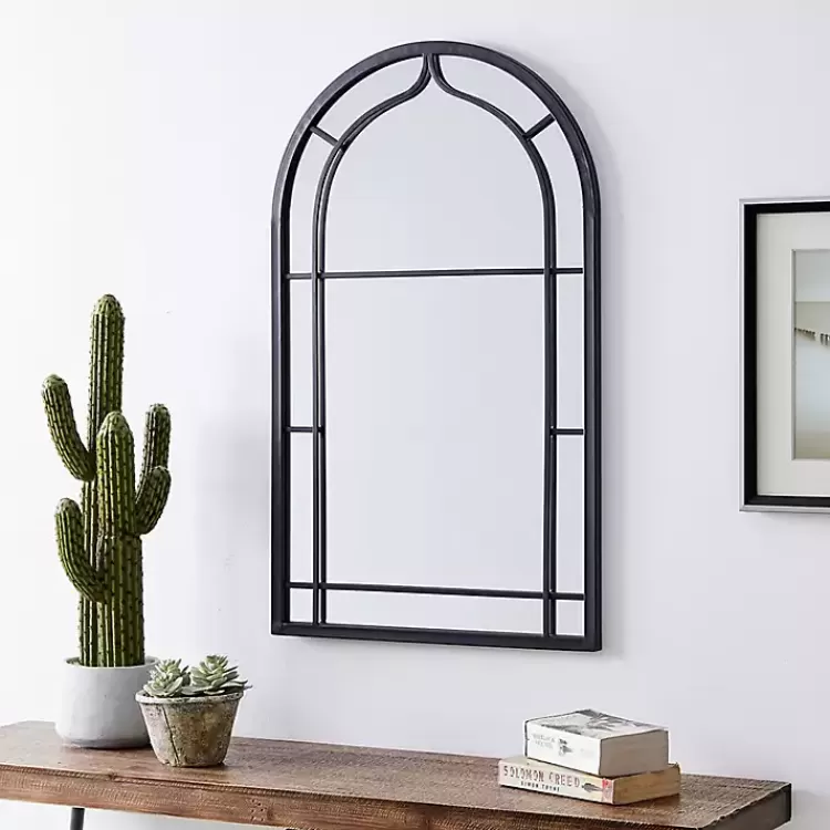 Gray Metal Arched Mirror>Kirklands Home Online