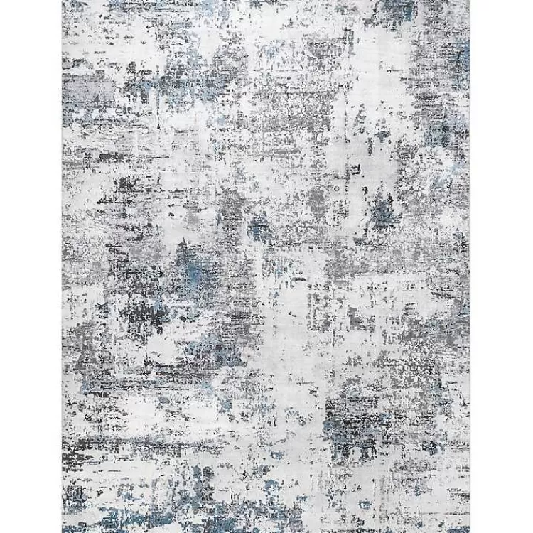 Gray Modern Abstract Washable Area Rug, 5x8>Kirklands Home Shop