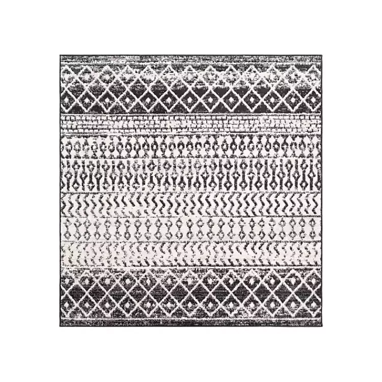 Gray Moroccan Pattern Square Area Rug, 6 ft.>Kirklands Home Discount