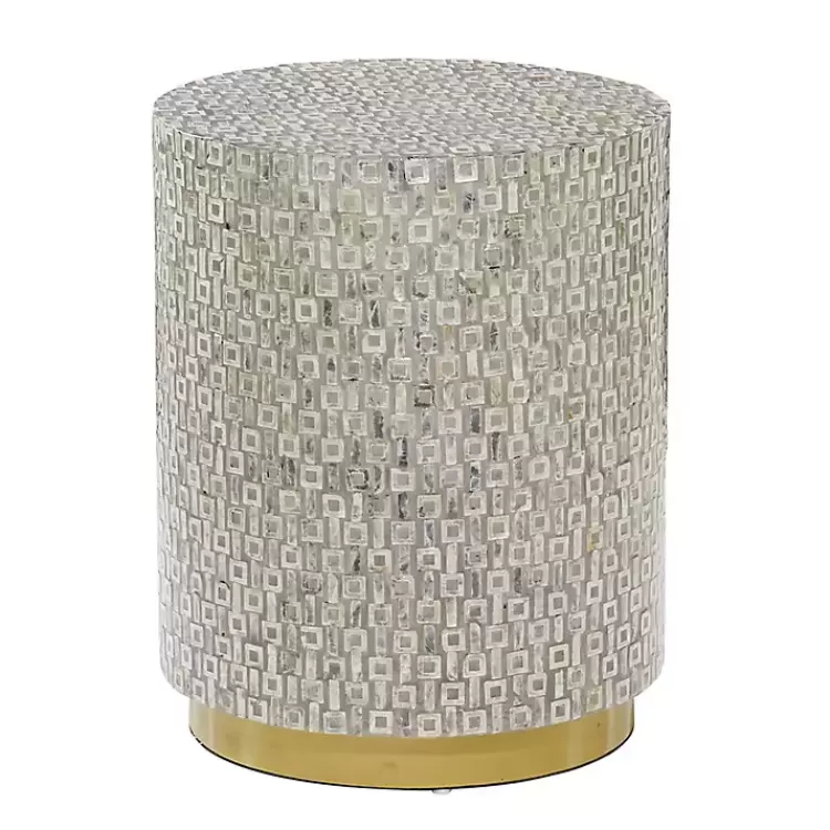 Mother Of Pearl Sells Wood Base Accent Table>Kirklands Home New