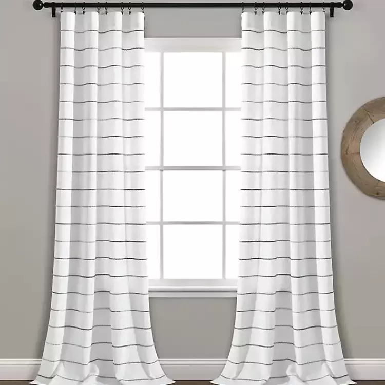 Gray Ombre Stripe Curtain Panel Set, 95 in.>Kirklands Home Flash Sale