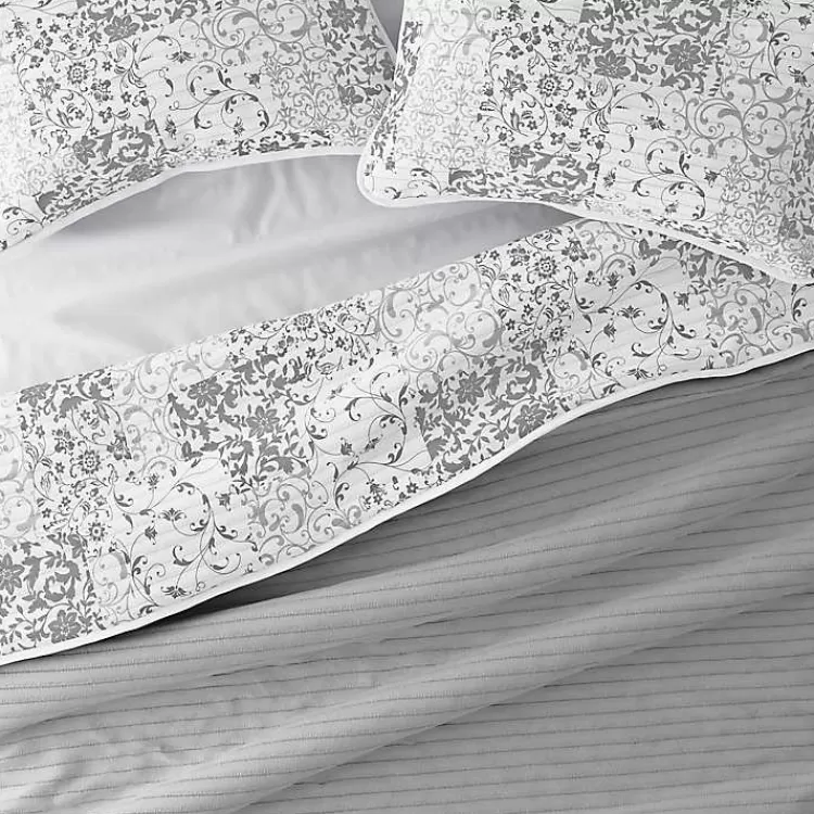 gray_patchwork_reversible_pc_king_quilt_set_5.webp Gray Patchwork Reversible 3-pc. King Quilt Set>Kirklands Home Shop