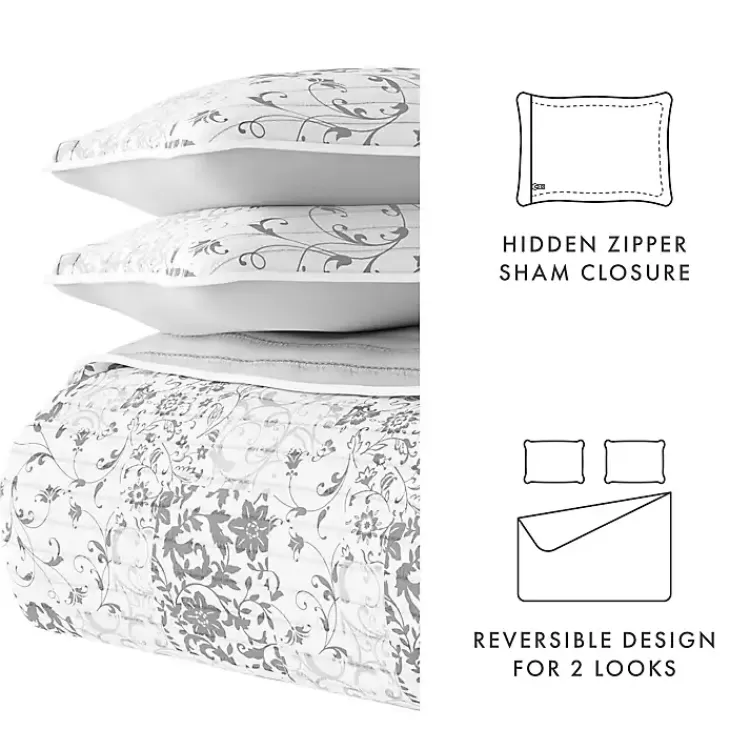 gray_patchwork_reversible_pc_king_quilt_set_7.webp Gray Patchwork Reversible 3-pc. King Quilt Set>Kirklands Home Shop
