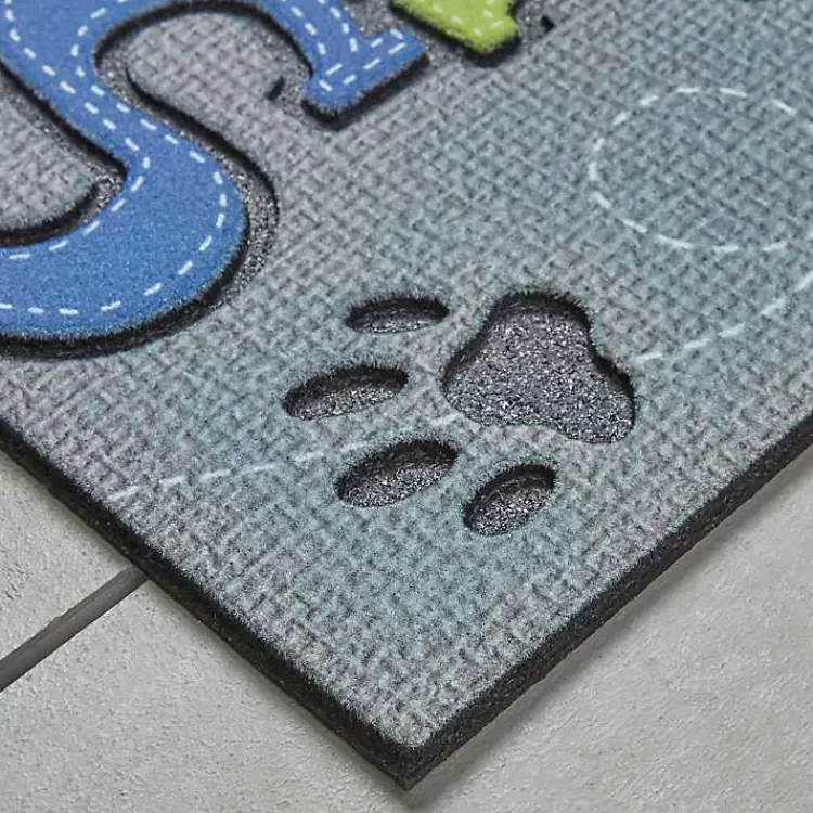 Gray Paw Stitched Doormat>Kirklands Home Clearance