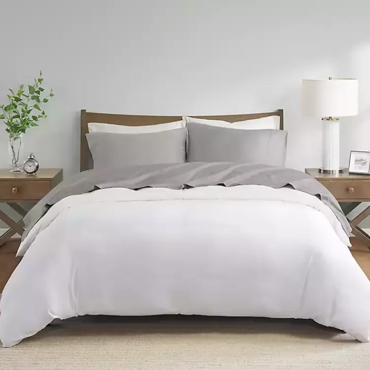 gray_pima_cotton_sateen_pc_king_sheet_set_3.webp Pima Cotton Sateen 4-pc. King Sheet Set>Kirklands Home Clearance