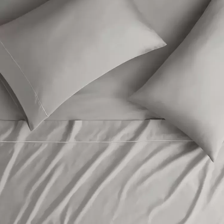 gray_pima_cotton_sateen_pc_king_sheet_set_6.webp Pima Cotton Sateen 4-pc. King Sheet Set>Kirklands Home Clearance
