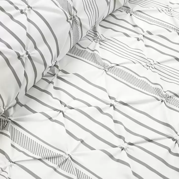 Gray Pintuck Stripe King 5-pc. Comforter Set>Kirklands Home New