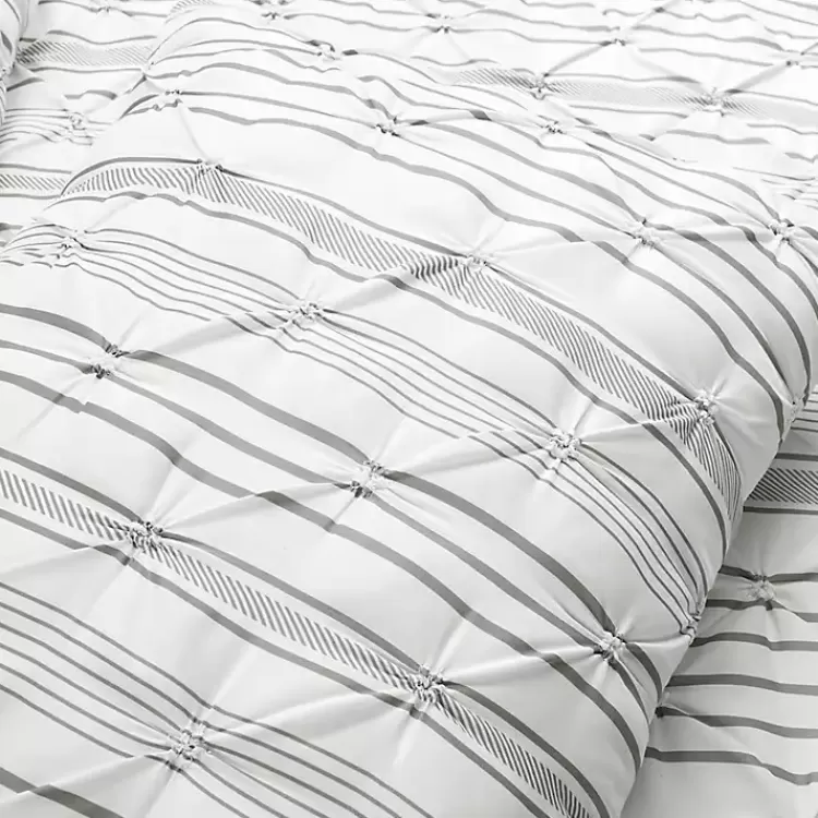 gray_pintuck_stripe_king_pc_comforter_set_3.webp Gray Pintuck Stripe King 5-pc. Comforter Set>Kirklands Home New