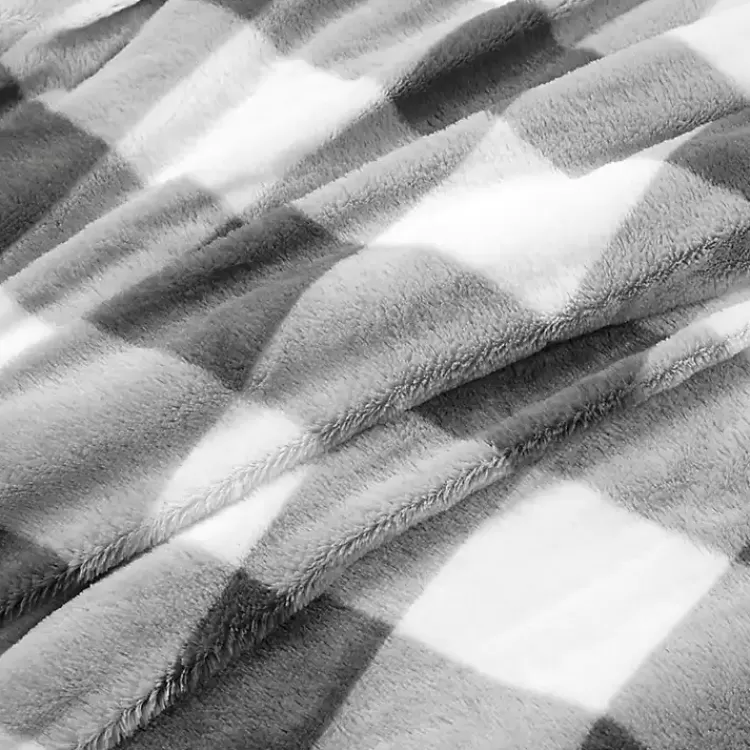 gray_plaid_faux_fur_pc_fullqueen_comforter_set_3.webp Gray Plaid Faux Fur 3-pc. Full/Queen Comforter Set>Kirklands Home Hot