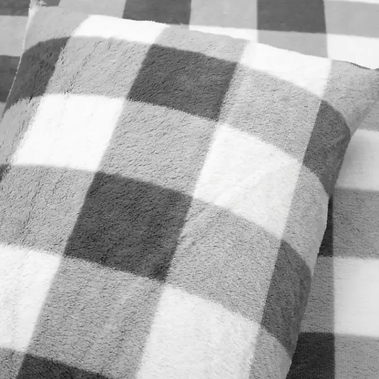 gray_plaid_faux_fur_pc_fullqueen_comforter_set_4.webp Gray Plaid Faux Fur 3-pc. Full/Queen Comforter Set>Kirklands Home Hot