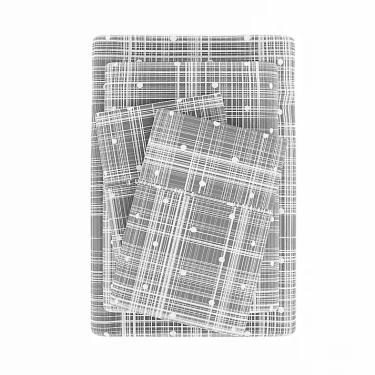 gray_plaid_polka_dot_pc_twin_sheet_set_2.webp Plaid Polka Dot 3-pc. Twin Sheet Set>Kirklands Home New
