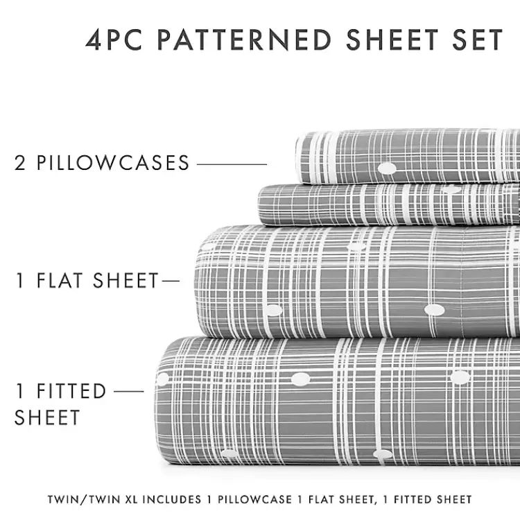 gray_plaid_polka_dot_pc_twin_sheet_set_4.webp Plaid Polka Dot 3-pc. Twin Sheet Set>Kirklands Home New