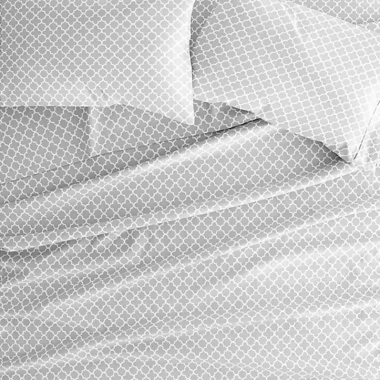 gray_quatrefoil_pc_king_sheet_set_2.webp Quatrefoil 4-pc. King Sheet Set>Kirklands Home Store