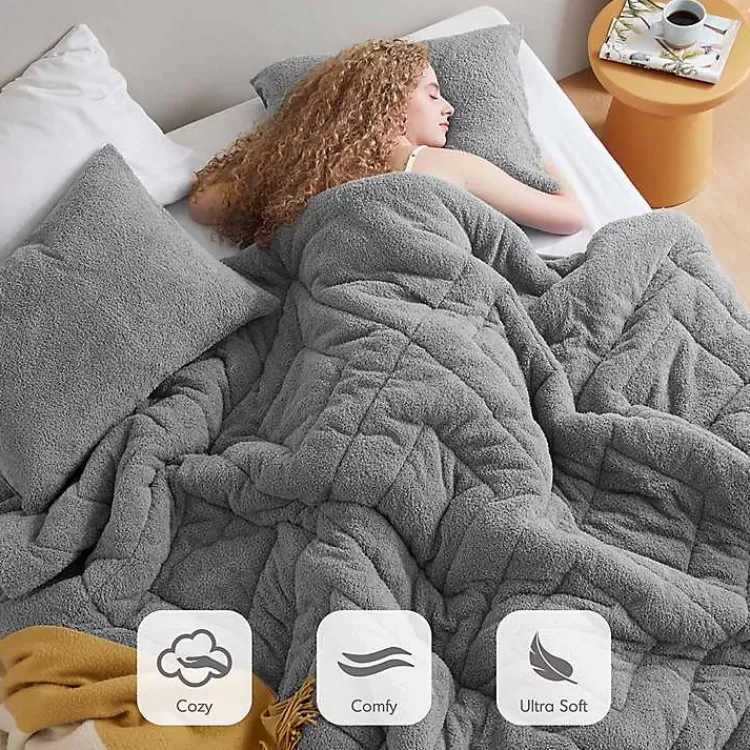 gray_quilted_teddy_pc_twin_comforter_set_3.webp Quilted Teddy 2-pc. Twin Comforter Set>Kirklands Home Discount