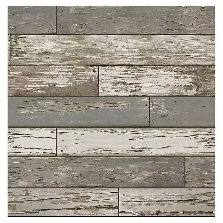 Gray Reclaimed Wood Peel & Stick Wallpaper>Kirklands Home Online
