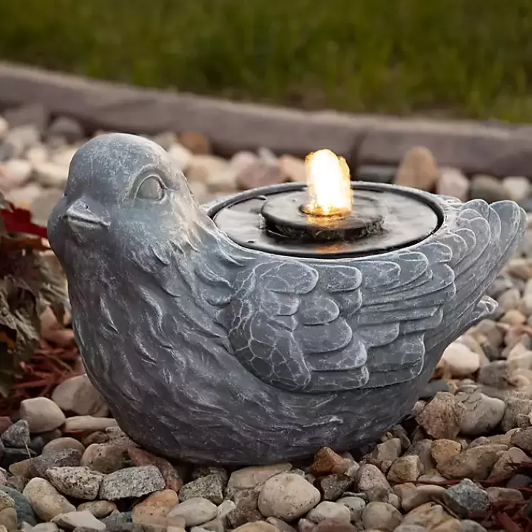 gray_resin_bird_outdoor_fountain_2.webp Resin Bird Outdoor Fountain>Kirklands Home Best Sale