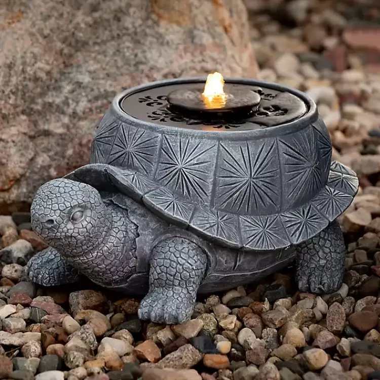 gray_resin_tortoise_outdoor_fountain_2.webp Resin Tortoise Outdoor Fountain>Kirklands Home Discount