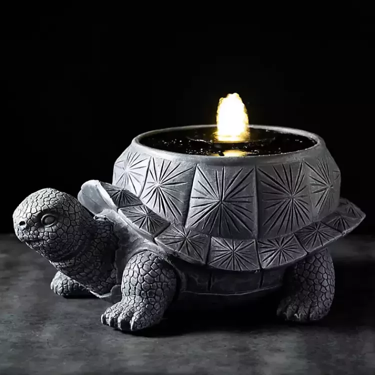 gray_resin_tortoise_outdoor_fountain_3.webp Resin Tortoise Outdoor Fountain>Kirklands Home Discount