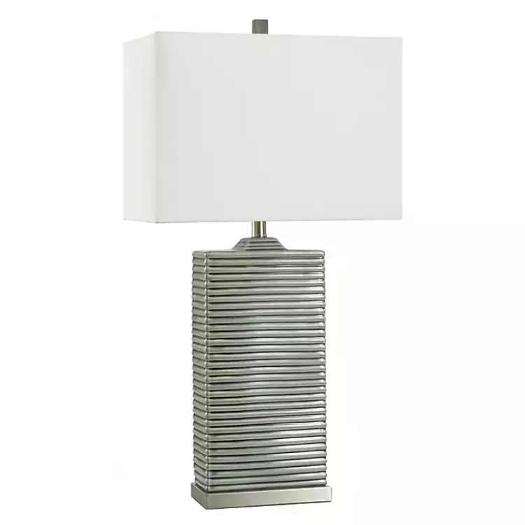 Ribbed Ceramic Rectangular Table Lamp>Kirklands Home Sale