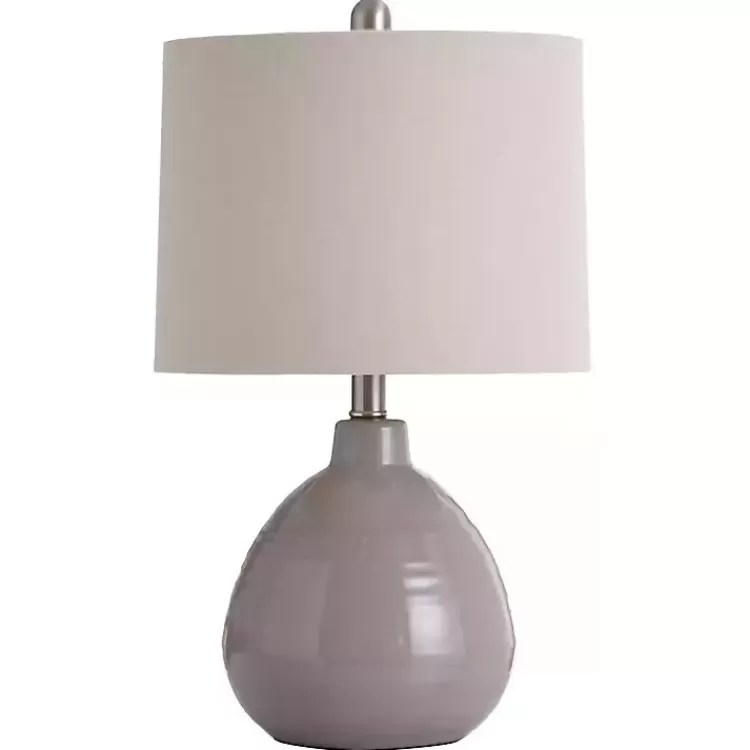 Gray Ribbed Ceramic Table Lamp>Kirklands Home Fashion