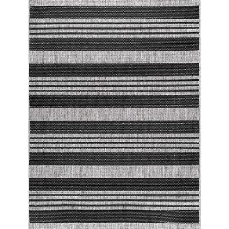 Gray Robin Stripe Outdoor Rug, 5x8>Kirklands Home Discount